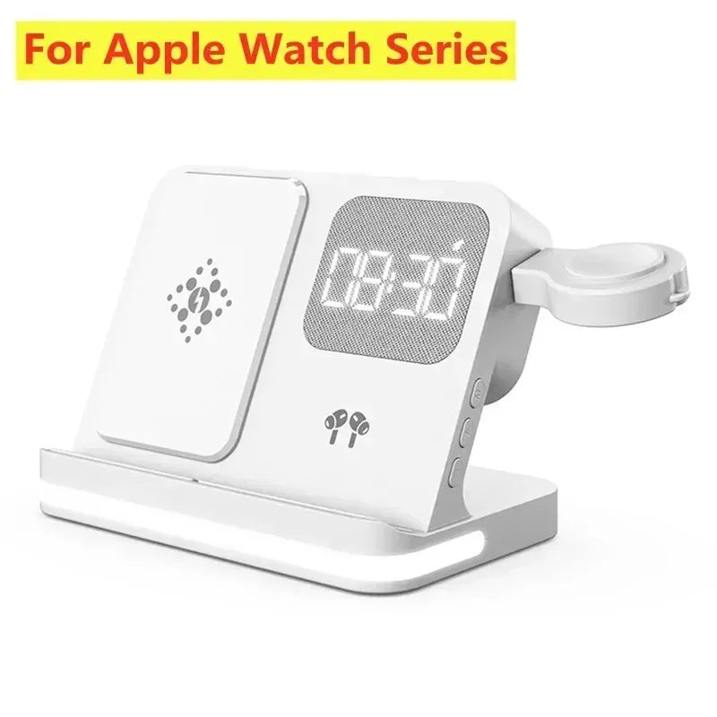 6-in-1 Fast Wireless Charger for iPhone, Watch & AirPods – Charging Stand