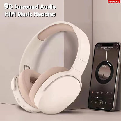 NEW 9D Wireless Bluetooth Over-Ear Headphones – Surround Sound with Mic & TF/AUX Support