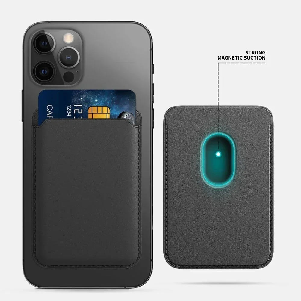 Luxury Magnetic Leather Wallet Case with Card Holder – Compatible with iPhone 11–15 & S23