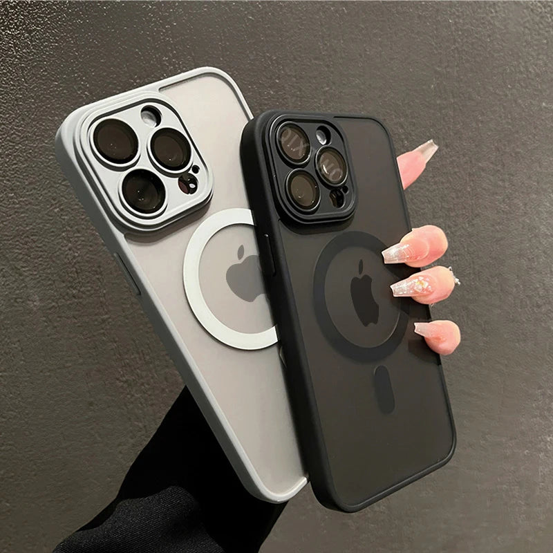 MagSafe Matte Armor Case – Wireless Charging for iPhone 11-16 Pro/Max