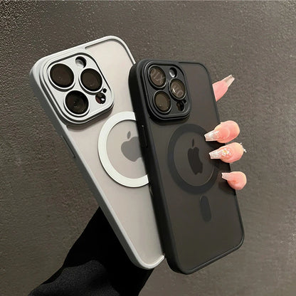 MagSafe Matte Armor Case – Wireless Charging for iPhone 11-16 Pro/Max