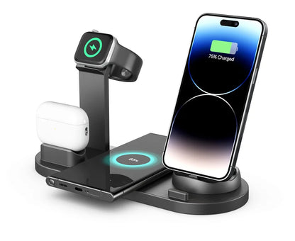 30W 7-in-1 Wireless Charging Stand for iPhone, Apple Watch, AirPods Pro