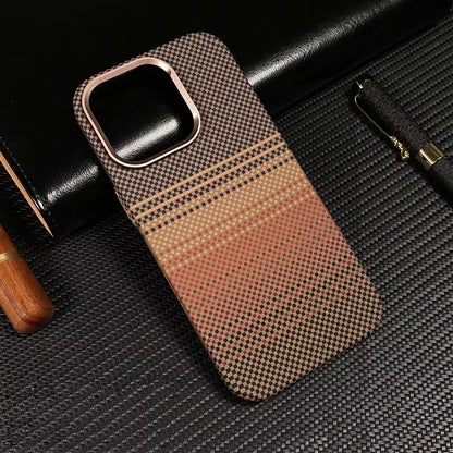 Luxury Carbon Fiber MagSafe iPhone Case – Shockproof, Matte, Wireless Charging
