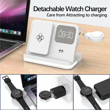 6-in-1 Fast Wireless Charger for iPhone, Watch & AirPods – Charging Stand