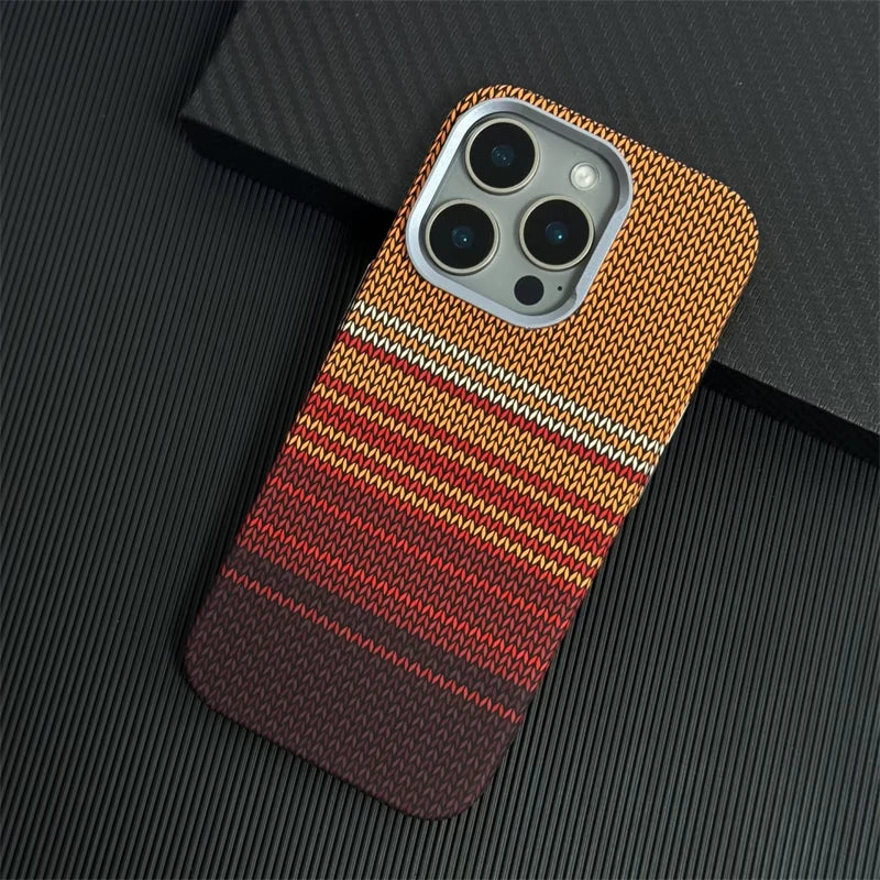 Luxury Carbon Fiber MagSafe iPhone Case – Shockproof, Matte, Wireless Charging