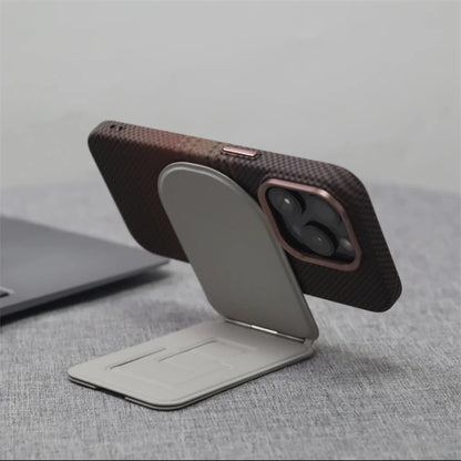 Luxury Carbon Fiber MagSafe iPhone Case – Shockproof, Matte, Wireless Charging
