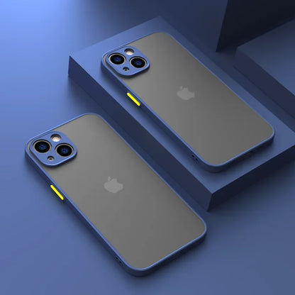 Shockproof Armor Bumper Case – Silicone Hard Cover for iPhone X–15 Series