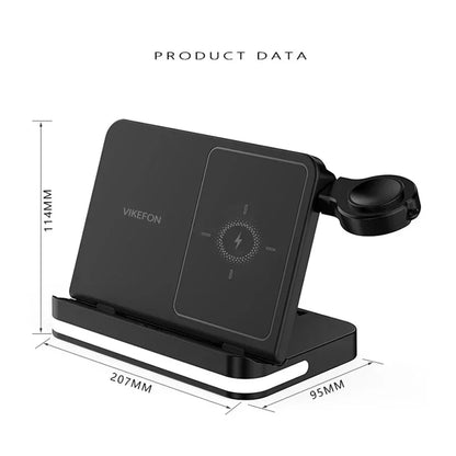 6-in-1 Fast Wireless Charger for iPhone, Watch & AirPods – Charging Stand