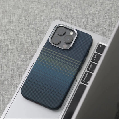 Luxury Carbon Fiber MagSafe iPhone Case – Shockproof, Matte, Wireless Charging