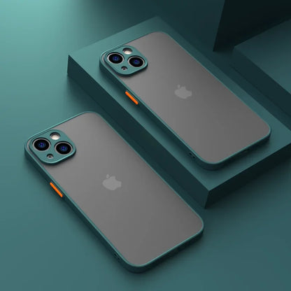 Shockproof Armor Bumper Case – Silicone Hard Cover for iPhone X–15 Series