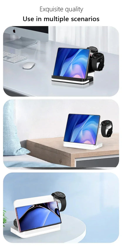 6-in-1 Fast Wireless Charger for iPhone, Watch & AirPods – Charging Stand