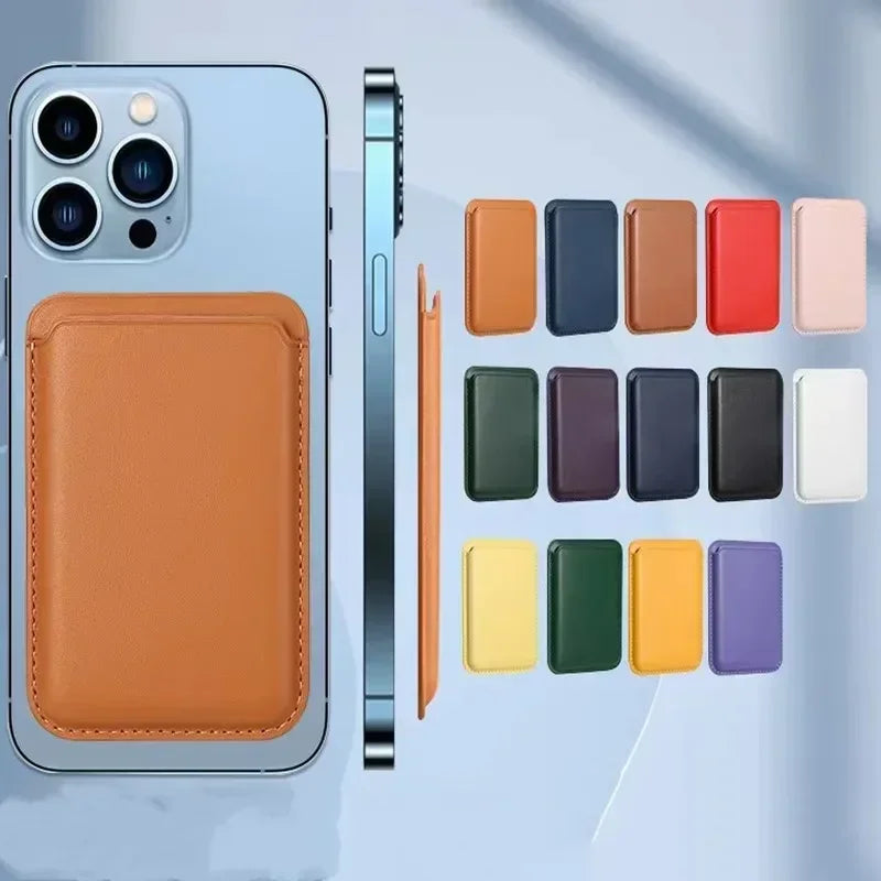Luxury Magnetic Leather Wallet Case with Card Holder – Compatible with iPhone 11–15 & S23
