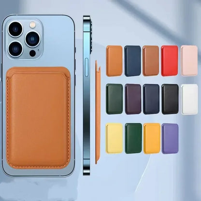 Luxury Magnetic Leather Wallet Case with Card Holder – Compatible with iPhone 11–15 & S23
