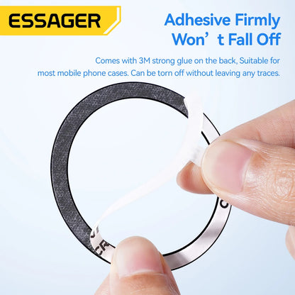 2PCS Magnetic Metal Rings for MagSafe – iPhone & Android Wireless Charger Plate