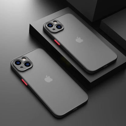 Shockproof Armor Bumper Case – Silicone Hard Cover for iPhone X–15 Series