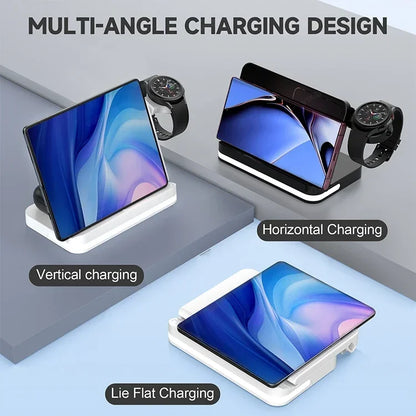 6-in-1 Fast Wireless Charger for iPhone, Watch & AirPods – Charging Stand