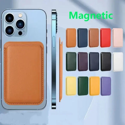 Luxury Magnetic Leather Wallet Case with Card Holder – Compatible with iPhone 11–15 & S23