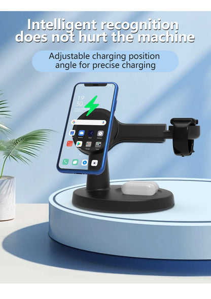 "3-in-1 Magnetic Wireless Charger for Magsafe iPhone, Apple Watch & AirPods – Fast Charging Station