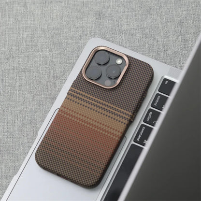 Luxury Carbon Fiber MagSafe iPhone Case – Shockproof, Matte, Wireless Charging