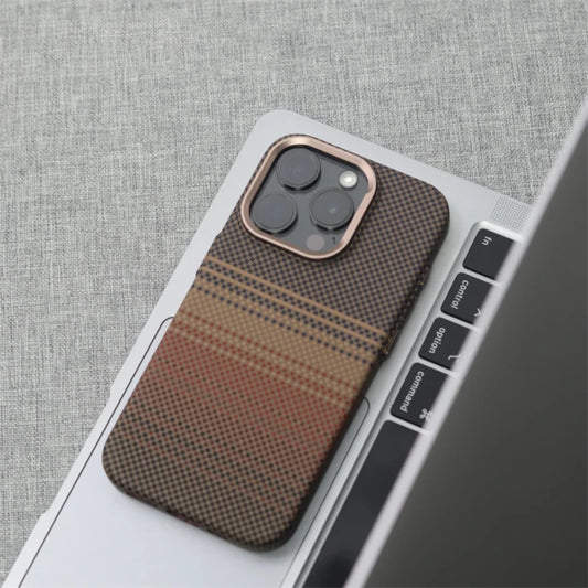 Luxury Carbon Fiber MagSafe iPhone Case – Shockproof, Matte, Wireless Charging