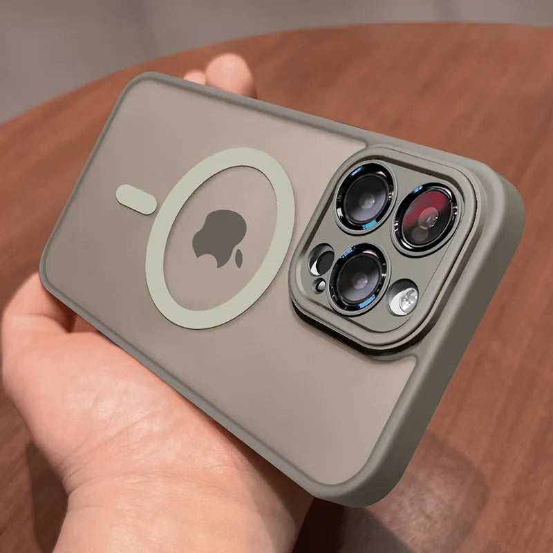 MagSafe Matte Armor Case – Wireless Charging for iPhone 11-16 Pro/Max