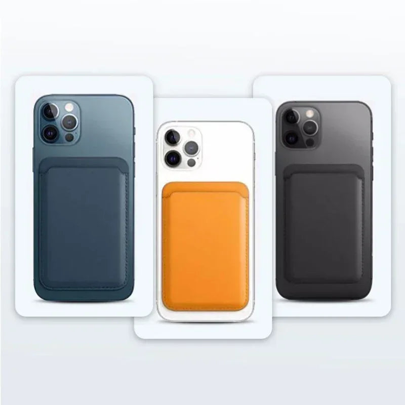Luxury Magnetic Leather Wallet Case with Card Holder – Compatible with iPhone 11–15 & S23