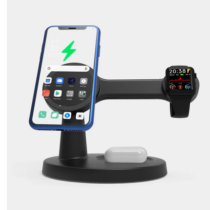 "3-in-1 Magnetic Wireless Charger for Magsafe iPhone, Apple Watch & AirPods – Fast Charging Station