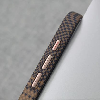 Luxury Carbon Fiber MagSafe iPhone Case – Shockproof, Matte, Wireless Charging