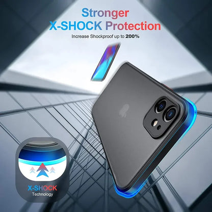Shockproof Armor Bumper Case – Silicone Hard Cover for iPhone X–15 Series